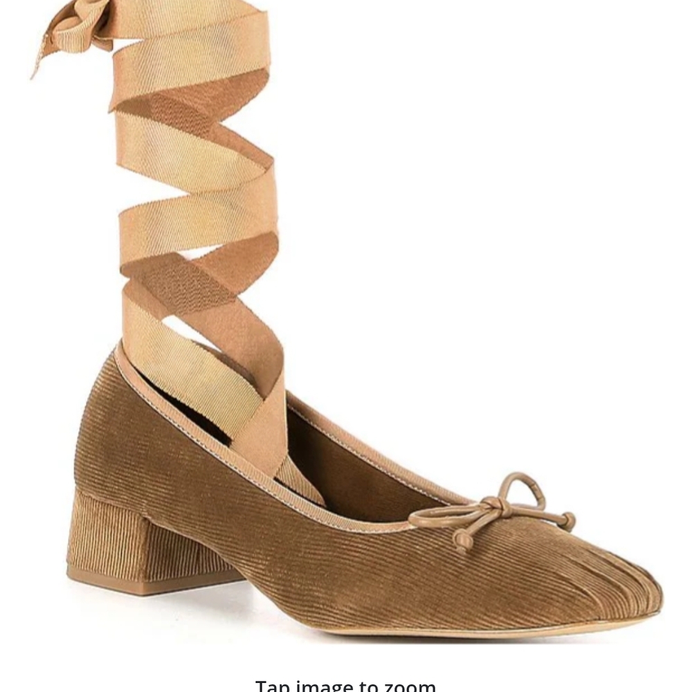 Gianni Bini Tan Suede Mules with Pointed Toe